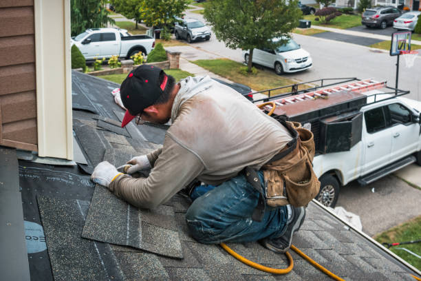 Professional Roof Leak Repair technician working in Stevens, PA